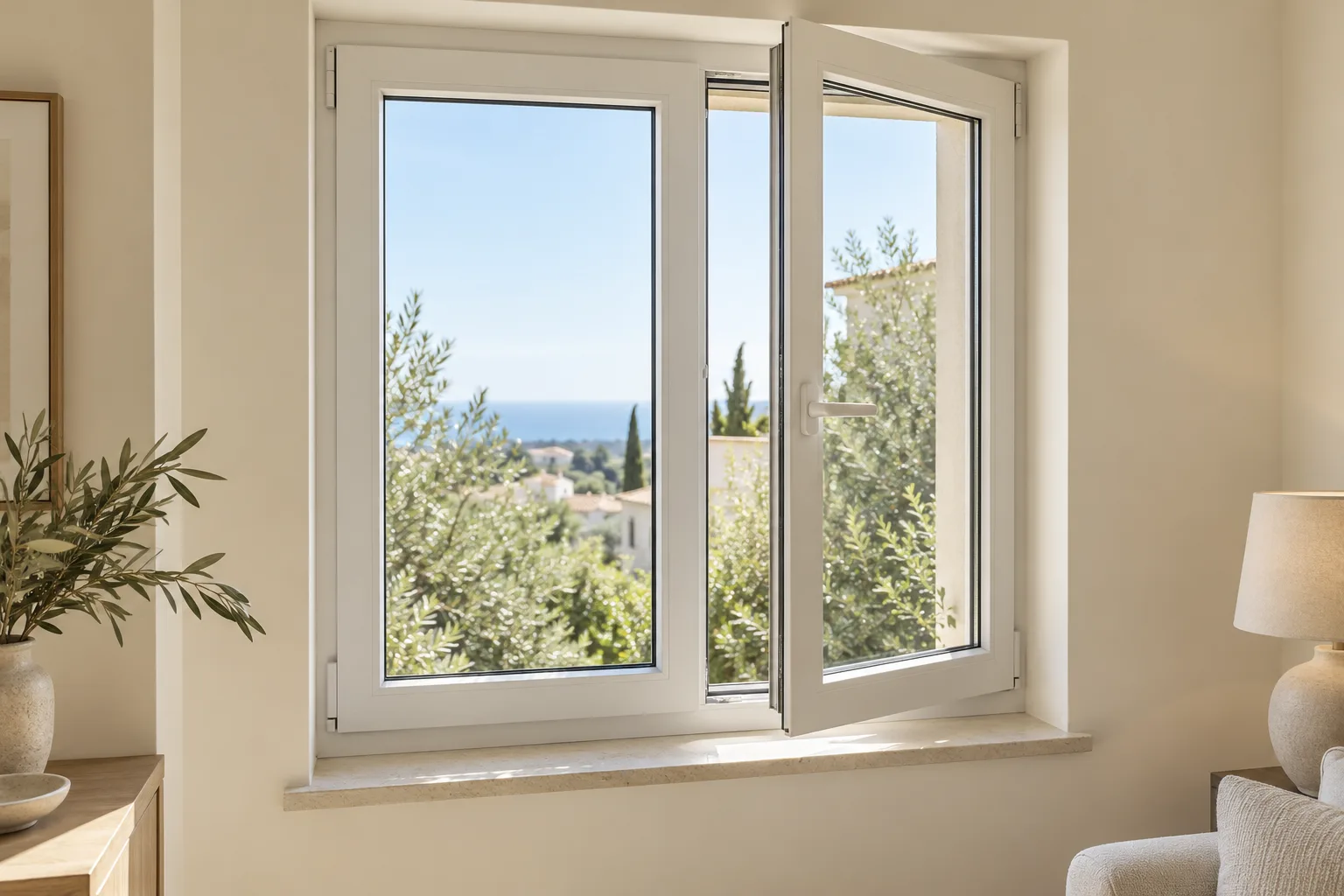 PVC window, white or anthracite